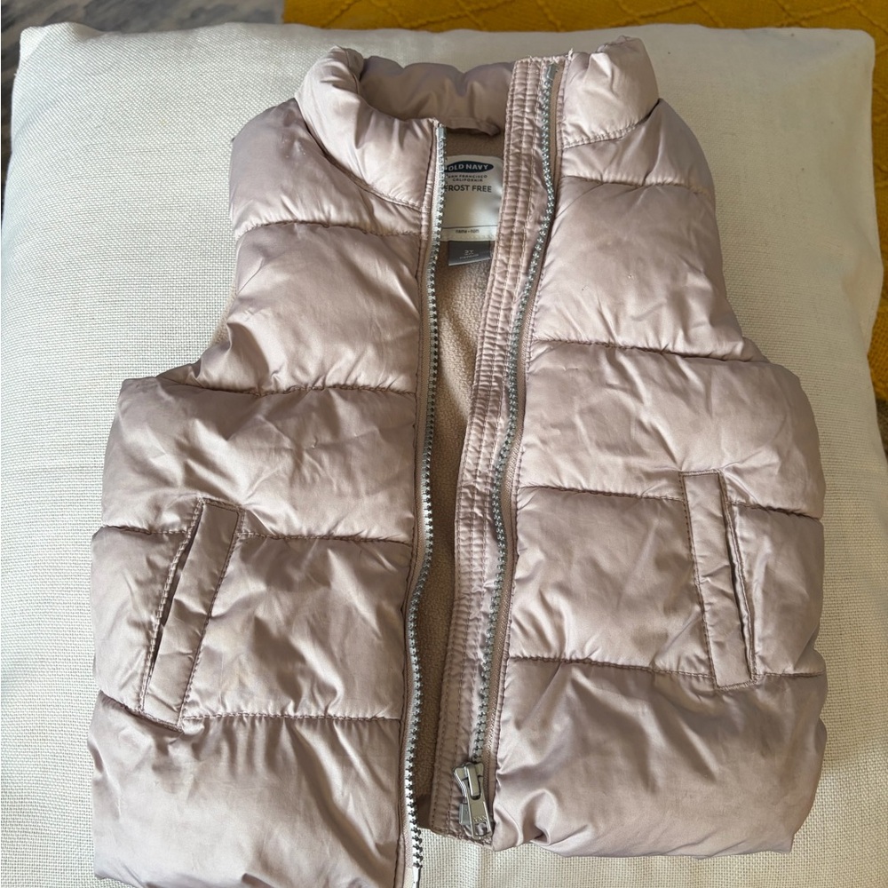 Old Navy Light Pink Puffer Vest for Kids